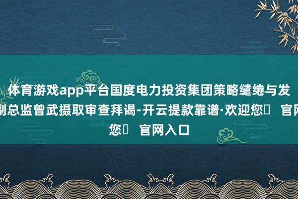 体育游戏app平台国度电力投资集团策略缱绻与发展部副总监曾武摄取审查拜谒-开云提款靠谱·欢迎您✅ 官网入口